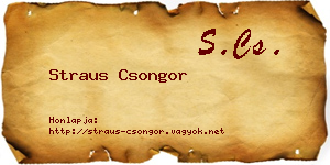 Straus Csongor névjegykártya